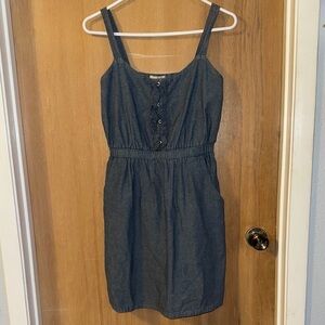 BeBop Blue Sleeveless Mini Dress